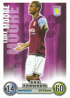 Luke Moore Aston Villa 2007/08 Topps Match Attax #31